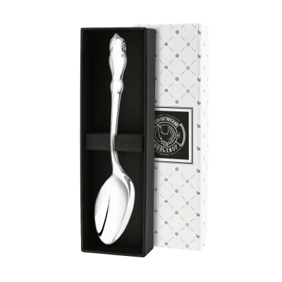 Ложка чайная "Лира" посеребренная в футляре