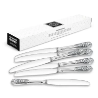 Набор столовых ножей "Визирь" посеребренный с чернением