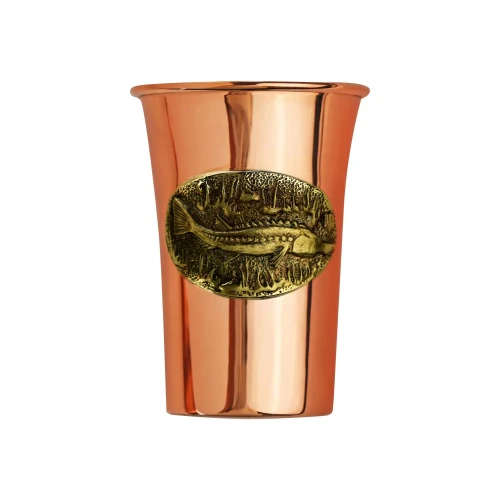 Стопка "Осетр" медная