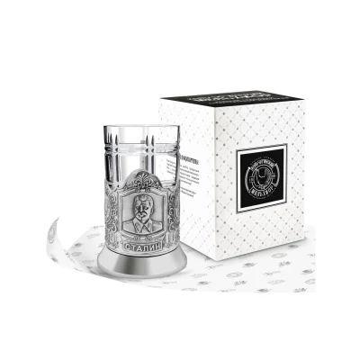 Набор для чая посеребренный "Сталин"