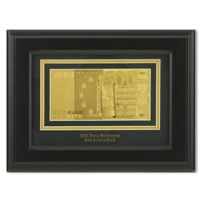Картина с банкнотой 500 Euro