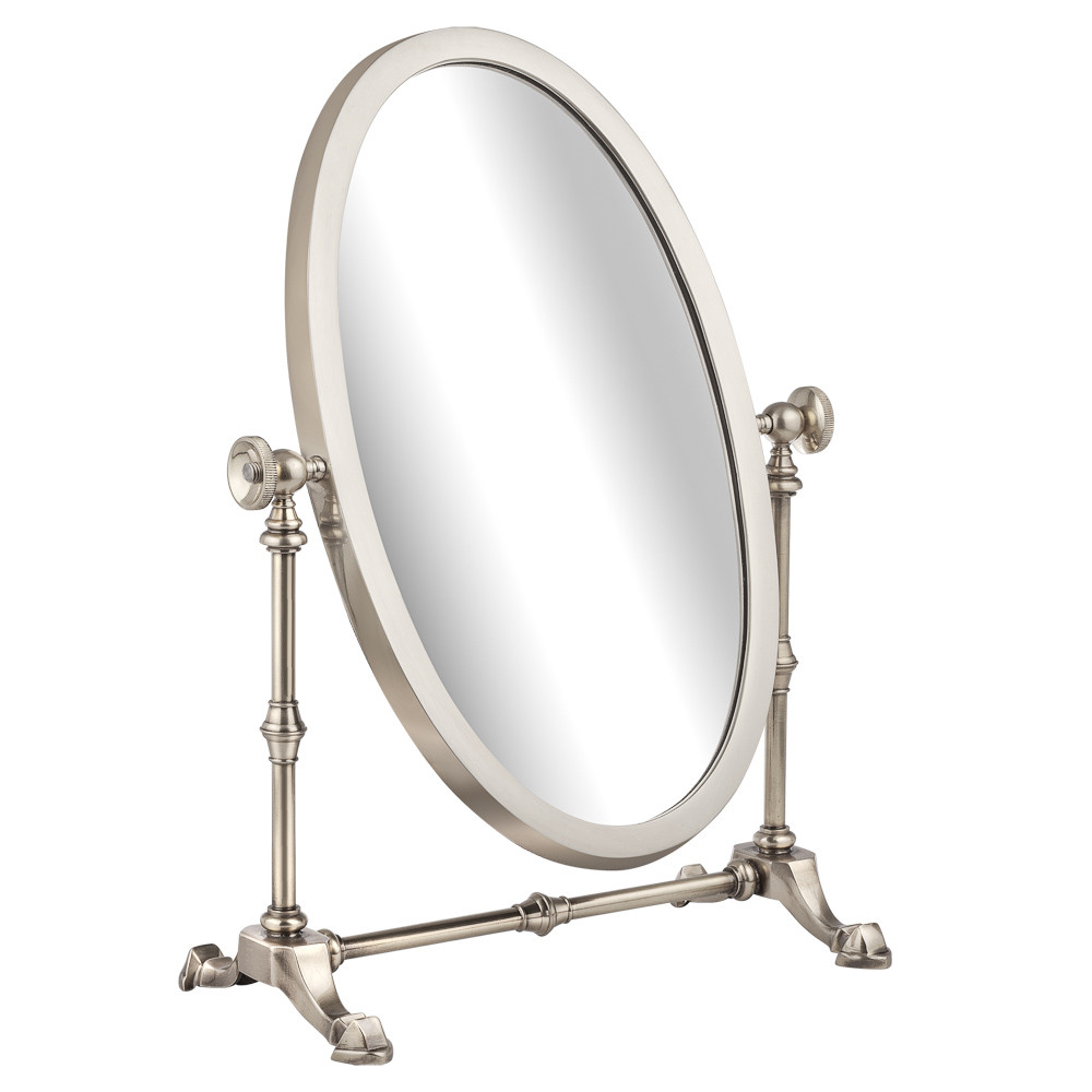 Зеркало настольное косметическое овальное