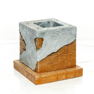 Садовое кашпо "Кирпичный дымоход"         