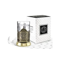 Набор для чая латунный "Герб РФ"