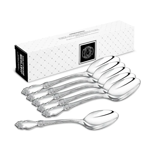 Набор столовых ложек "Серебряная роза" посеребренный