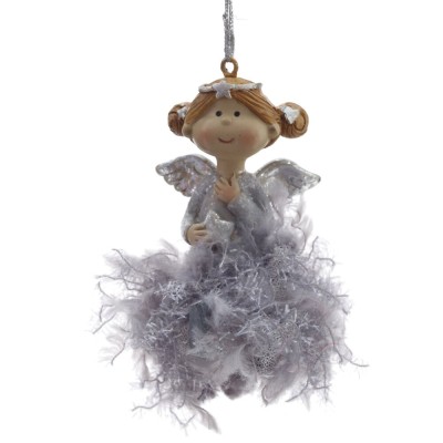 Фигурка декоративная подвесная "Ангел", 2в., L6 W6 H6,5