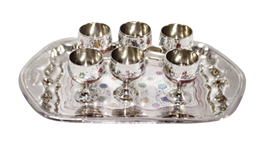 набор латунь резная BIDRI белая эмаль h-23 см