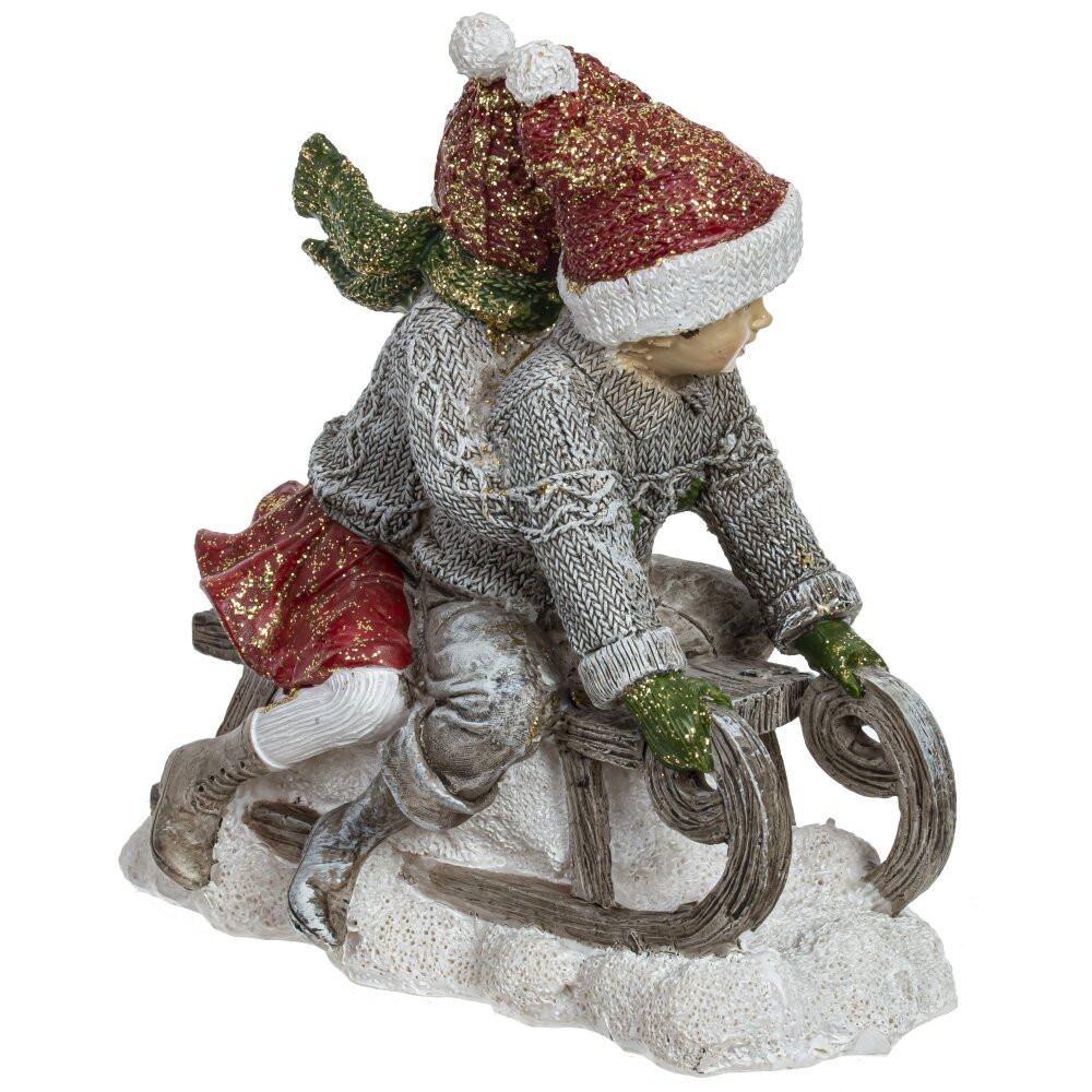 Фигурка декоративная "Девочка/Мальчик", L13,5 W7,5 H14,5 см