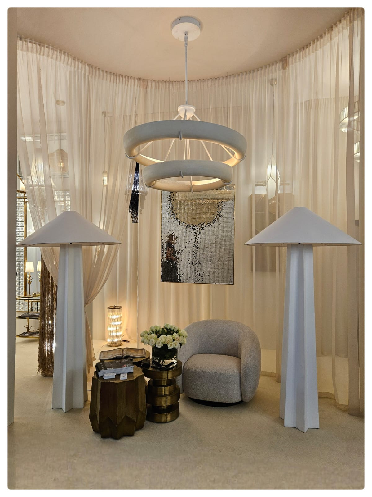 Торшер с абажуром "Пирамида"