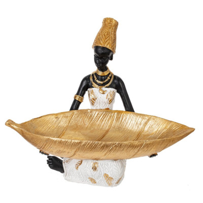 Фигурка декоративная "Африканка с блюдом", L24 W14 H20,5 см
