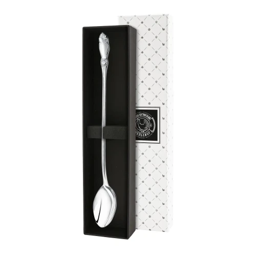 Ложка для размешивания кофе "Серебряная роза" посеребренная