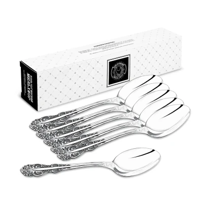 Набор столовых ложек "Юбилейный" посеребренный с чернением