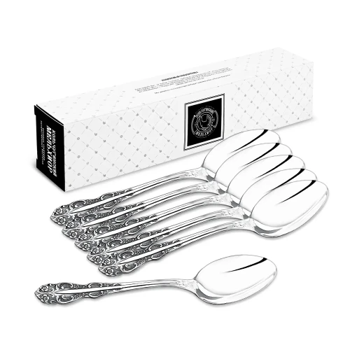 Набор столовых ложек "Юбилейный" посеребренный с чернением