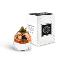 Банка под сыпучие продукты 420мл."Чеснок" с медной кованой крышкой