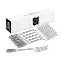 Набор столовых вилок "Визирь" посеребренный с чернением