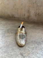 Пепельница "Башмак" латунь резная DARMIYANI белаяэмаль 8902070 l-16 см