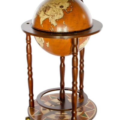Глобус-бар напольный d 33 см светлый
