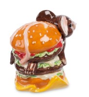 Декоративная фигурка "Мышка на гамбургере"         