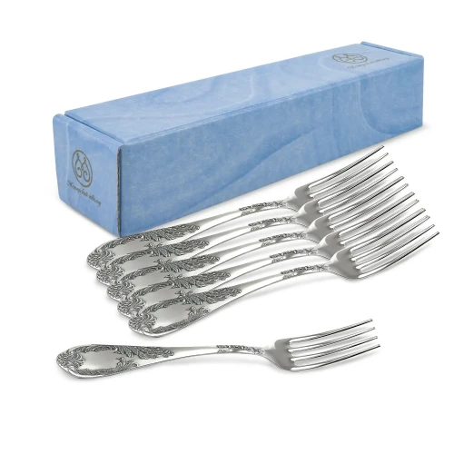 Набор десертных вилок "Классика"  6 предметов из мельхиора с посеребрением