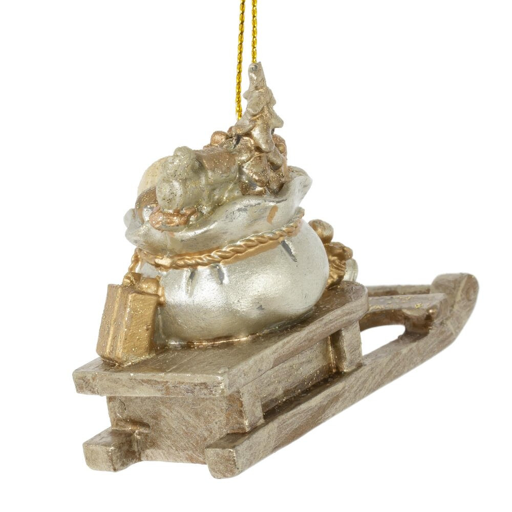 Изделие декоративное подвесное "Санки с подарками", L7 W3 H5,5 см