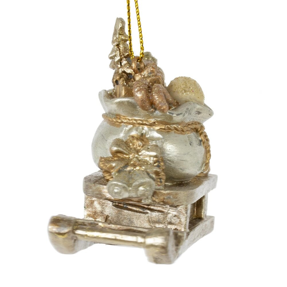 Изделие декоративное подвесное "Санки с подарками", L7 W3 H5,5 см