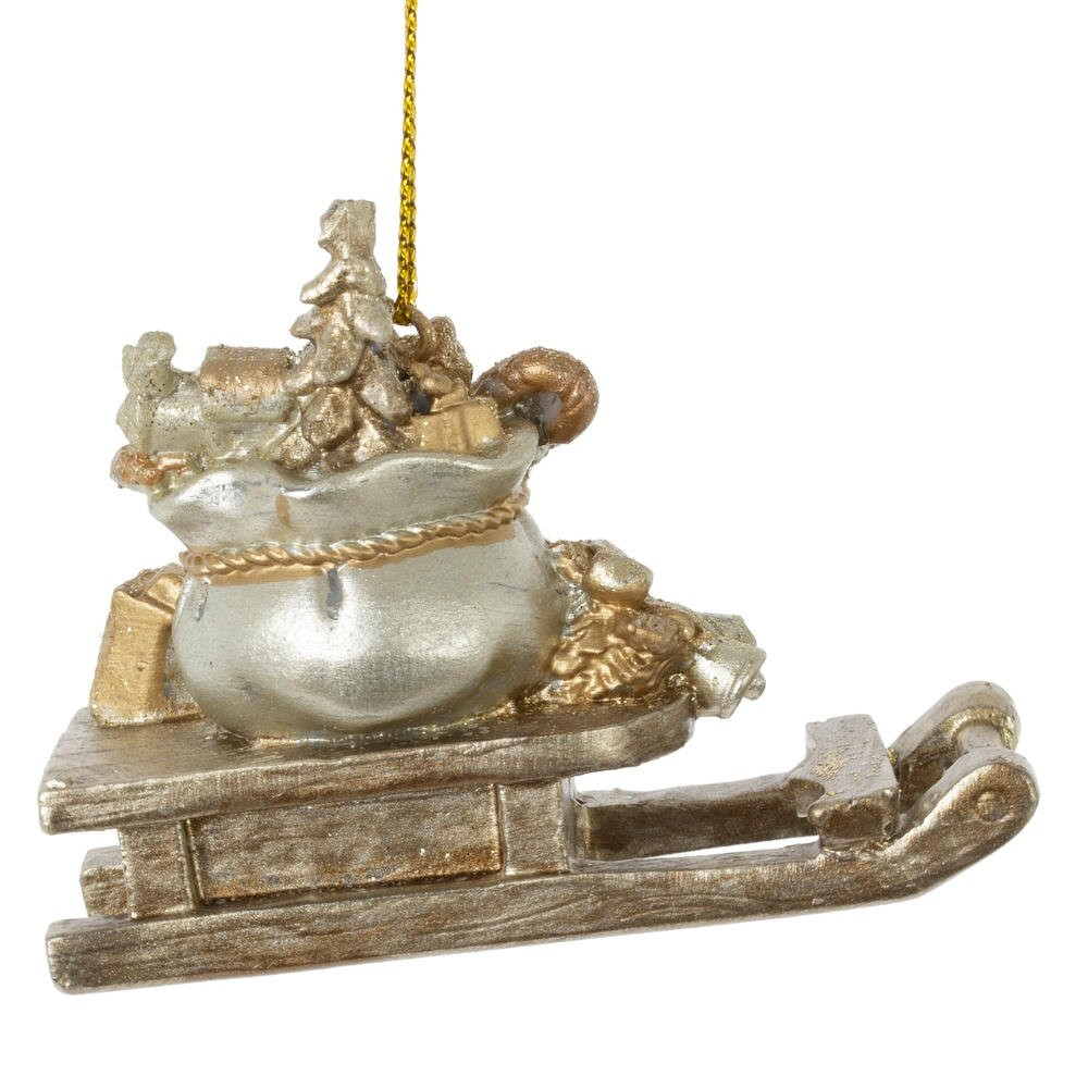 Изделие декоративное подвесное "Санки с подарками", L7 W3 H5,5 см