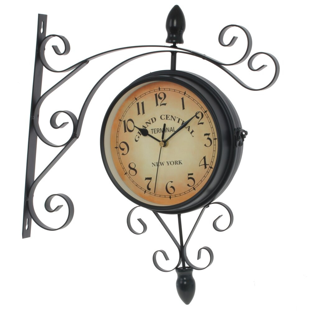 Часы настенные декоративные двусторонние, L36 W8,5 H43 см, (2xАА не прилаг.)