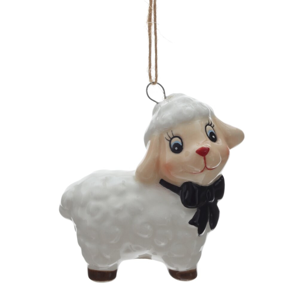 Фигурка декоративная подвесная "Овечка", 2в., L5,5 W3 H6