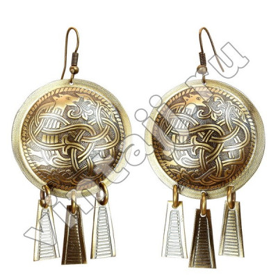 Шумящие серьги "Дивный зверь"