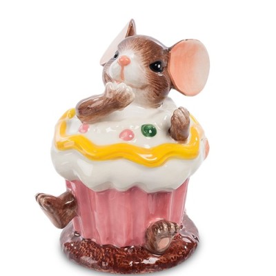 Декоративная фигурка "Мышка-сладкоежка"          