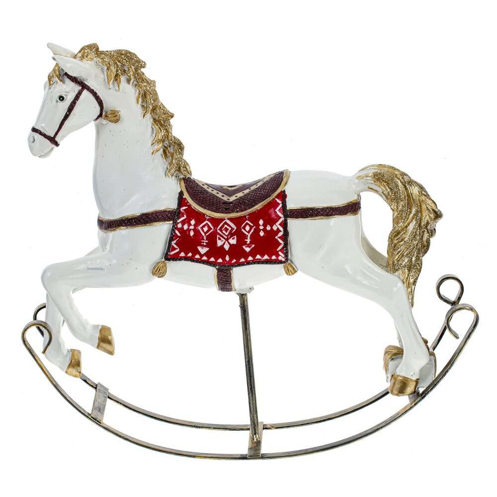 Фигурка декоративная "Лошадка-качалка", L26 W6 H24 см, 2в.