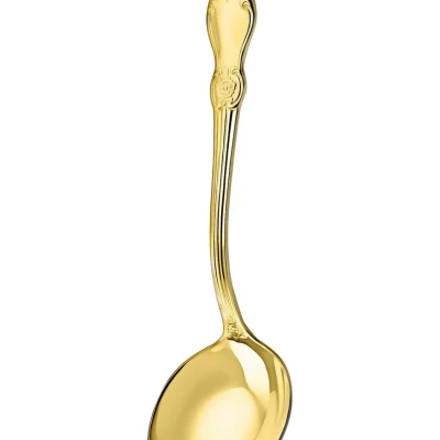 Ложка для сахара "Серебряная роза" позолоченная полностью