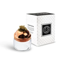 Банка под сыпучие продукты 500мл."Кукуруза" с медной крышкой