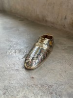 Пепельница "Башмак" латунь резная CHUNIYA JALI тёмная цветная эмаль 830 l-16 см (8302070)