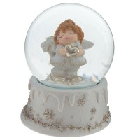 Фигурка декоративная в стекл. Шаре "Ангелочек", D 6 см, L7 W7 H8,5 см, 3в.