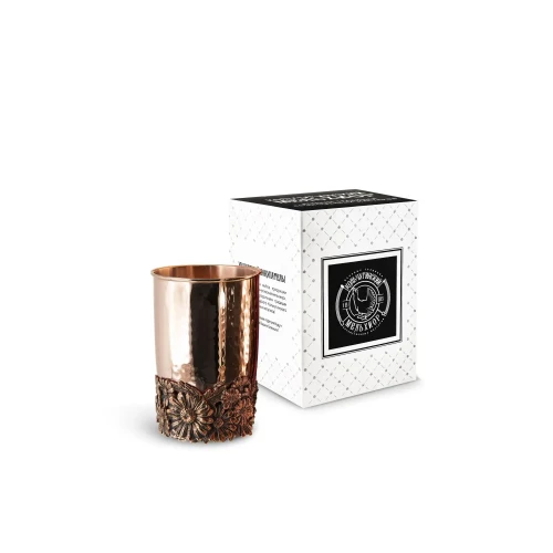 Стакан медный кован 250 мл "Ромашки" Стакан медный кован 250 мл "Ромашки"