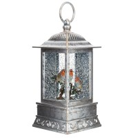 Изделие декоративное "Фонарь" (подсвет., вьюга, 3хАА), L10 W10 H27 см