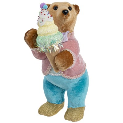 Украшение новогоднее "Медвежонок", L12 W17 H30 см, 2в.