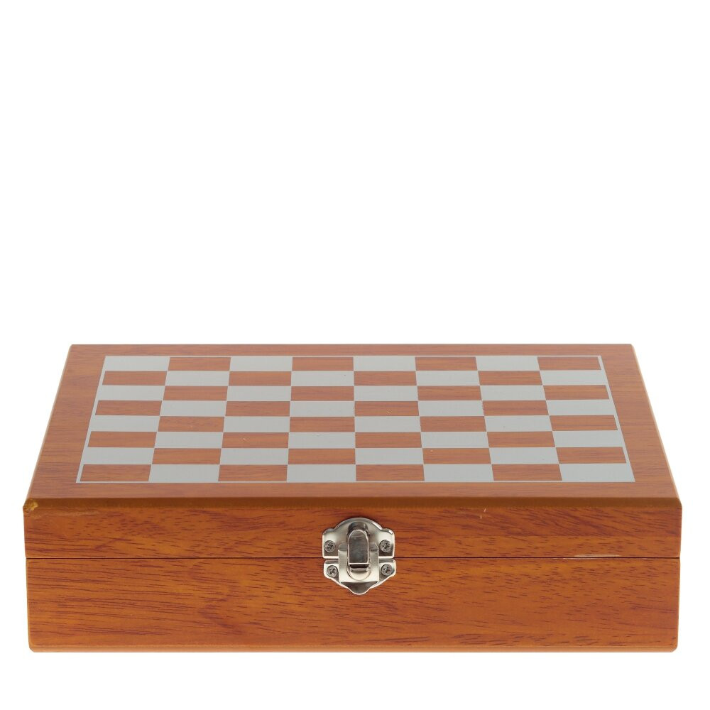 Набор подарочный (шахматы, фляжка, 250 мл, L24 W18,5 H6 см