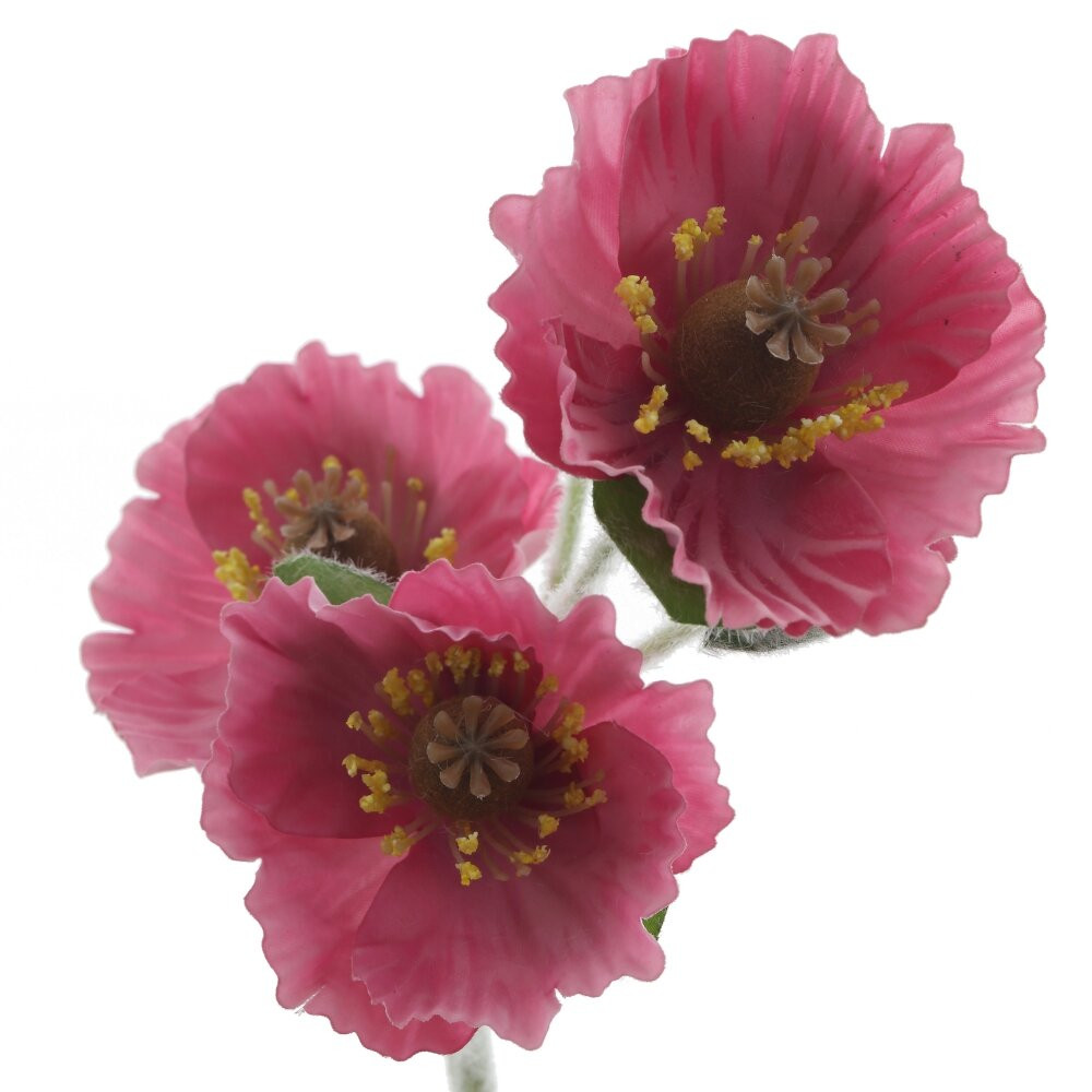 Цветок искусственный "Мак" (Real Touch), L15 W13 H70 см