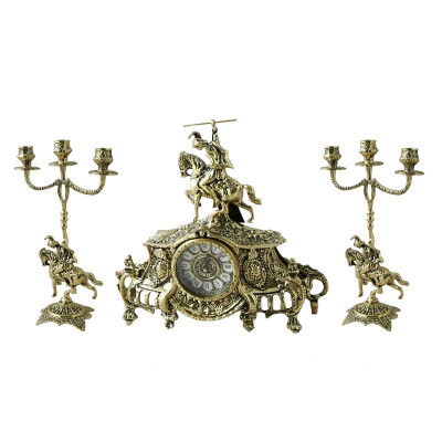 Каминные часы с канделябрами "Коша"