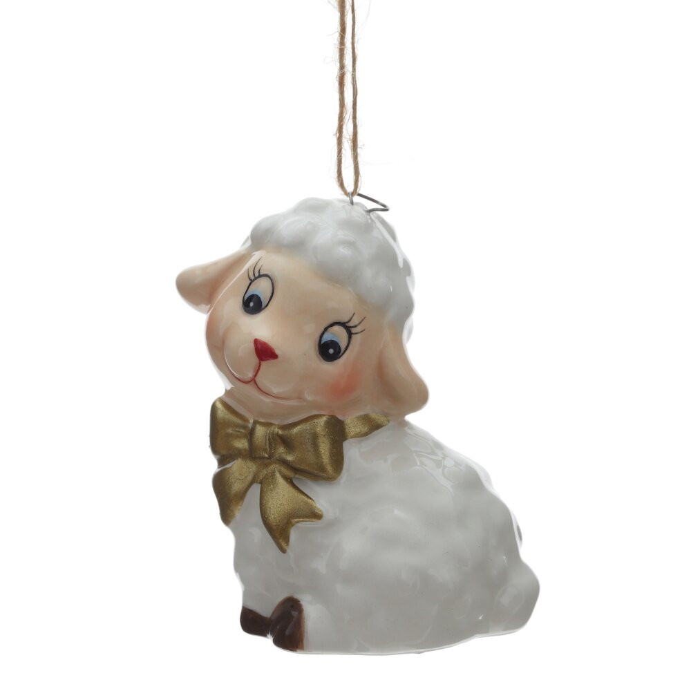 Фигурка декоративная подвесная "Овечка", 3в., L5,5 W3 H5,5