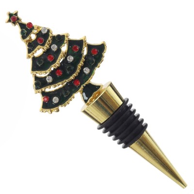 Набор: пробка для бутылки и декор для бокалов, L9 W3,5 H14 см