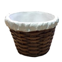 Кашпо декоративное "Корзина плетеная" круглая