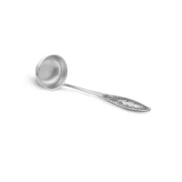 Ложка разливательная "Пламя" посеребренная с чернью