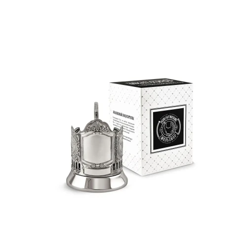 Подстаканник "Обезличенный Герб СССР" никелированный с чернью