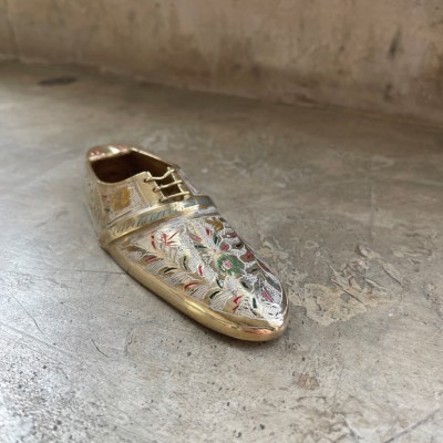 Пепельница латунь резная CHUNIYA JALI белая эмаль