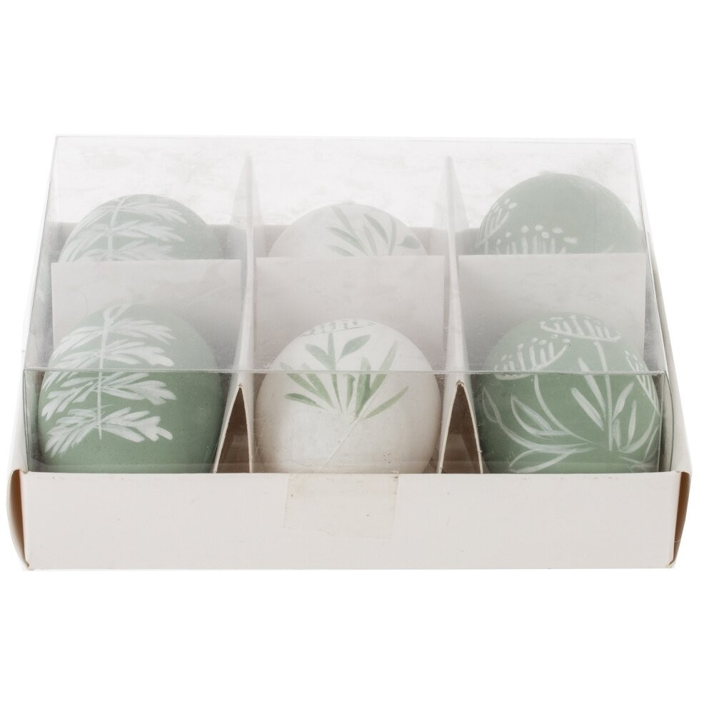 Набор из 6-ти изделий декоративных подвесных "Яйцо" (3,5*5,5), L15 W13 H5 см