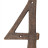 Латунная цифра "4"