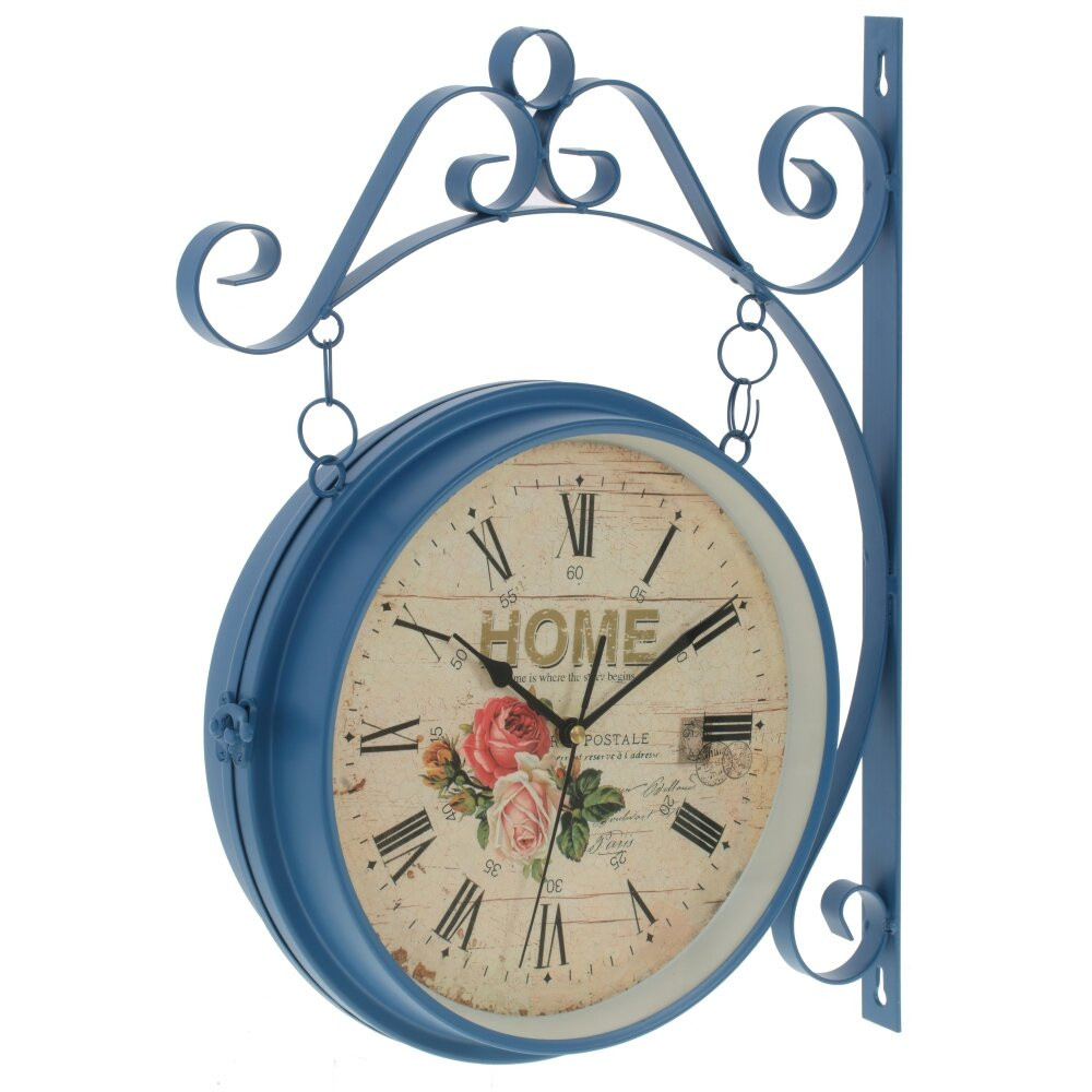 Часы настенные декоративные двусторонние, L34 W9 H44 см, (2xАА не прилаг.)